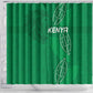 Jamhuri ya Kenya Rugby Shower Curtain Kenyan Shield Style - Green Color