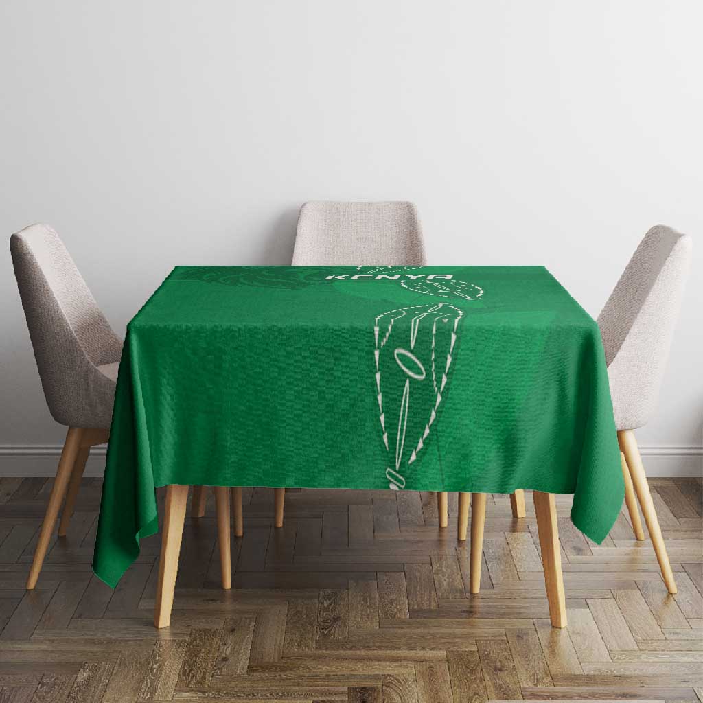 Jamhuri ya Kenya Rugby Tablecloth Kenyan Shield Style - Green Color