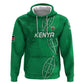 Jamhuri ya Kenya Rugby Custom Zip Hoodie Kenyan Shield Style - Green Color