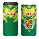 Senegal Rugby Custom 4 in 1 Can Cooler Tumbler Go Go Go !