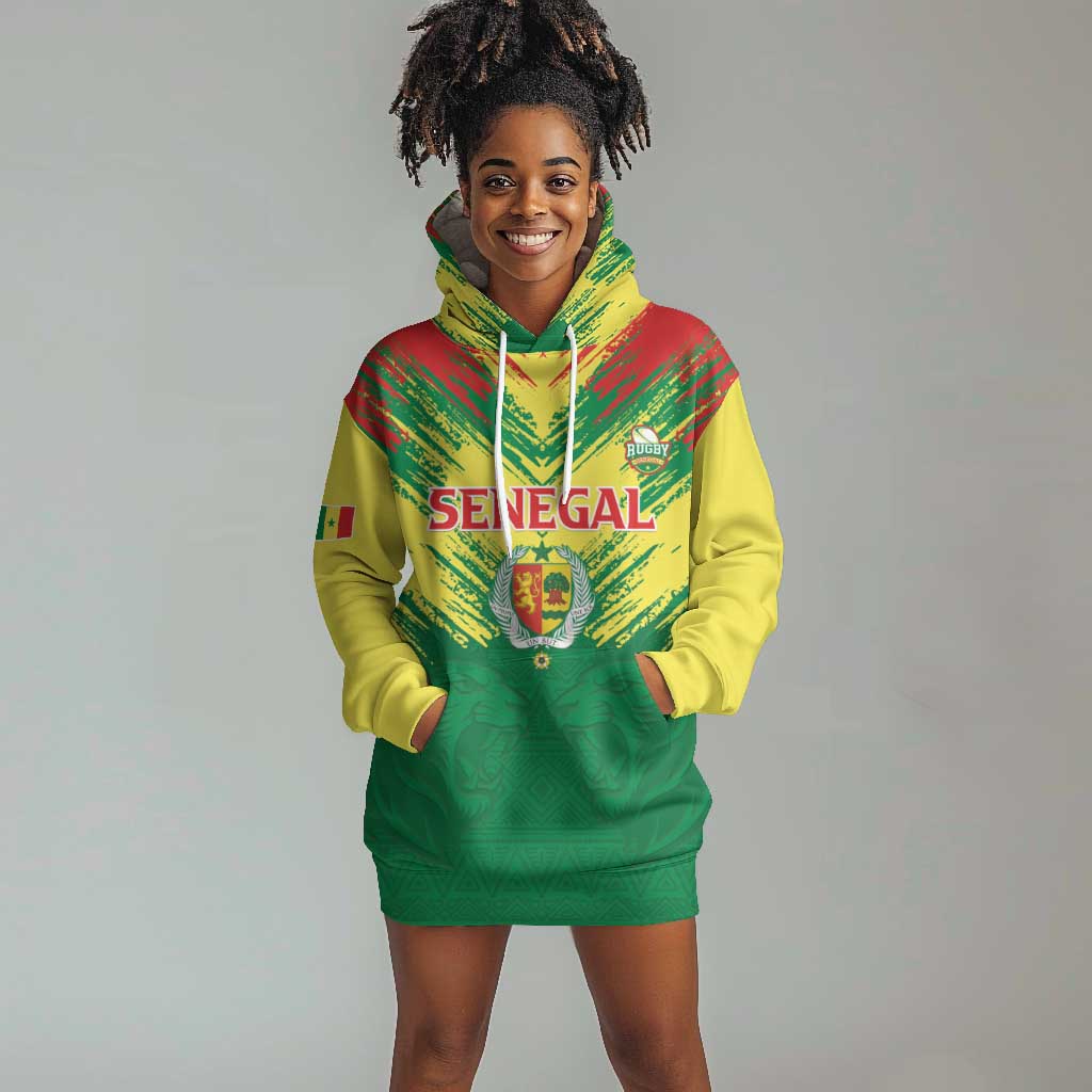Senegal Rugby Custom Hoodie Dress Go Go Go !