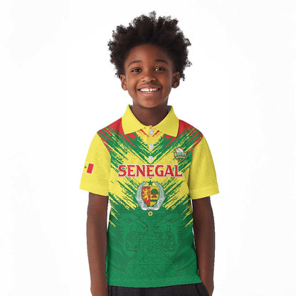 Senegal Rugby Custom Kid Polo Shirt Go Go Go !