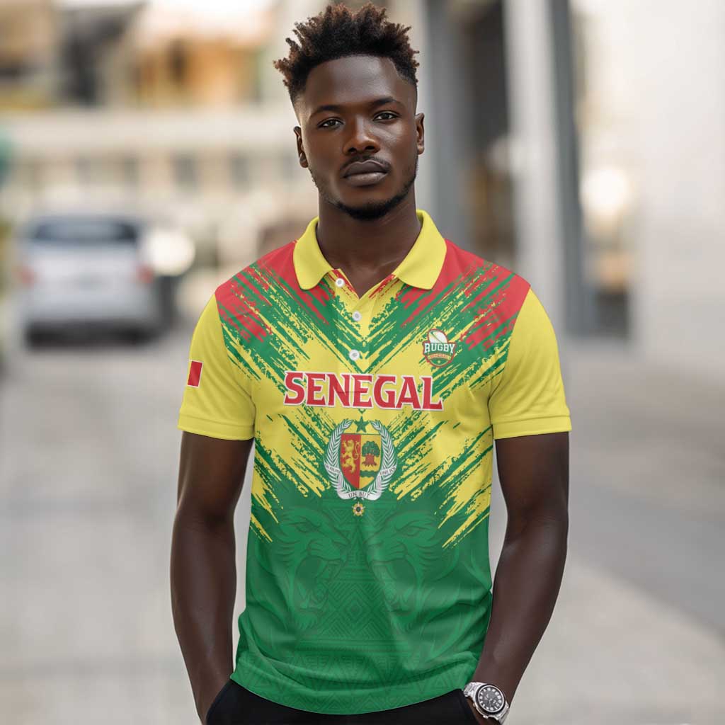 Senegal Rugby Custom Polo Shirt Go Go Go !