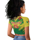 Senegal Rugby Custom Raglan Cropped T shirt Go Go Go !