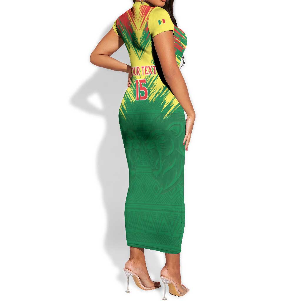 Senegal Rugby Custom Short Sleeve Bodycon Dress Go Go Go ! LT15