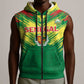 Senegal Rugby Custom Sleeveless Zip Hoodie Go Go Go ! - African Pride