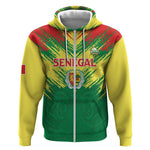 Senegal Rugby Custom Zip Hoodie Go Go Go !