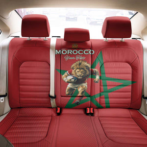 Morocco Rugby Custom Back Car Seat Cover Come On Atlas Lions