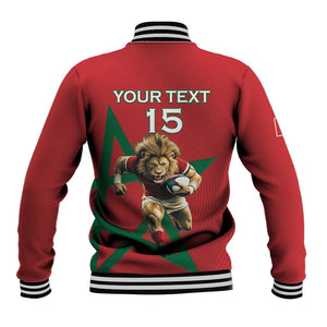 Morocco Rugby Custom Baseball Jacket Come On Atlas Lions