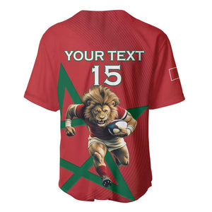Morocco Rugby Custom Baseball Jersey Come On Atlas Lions