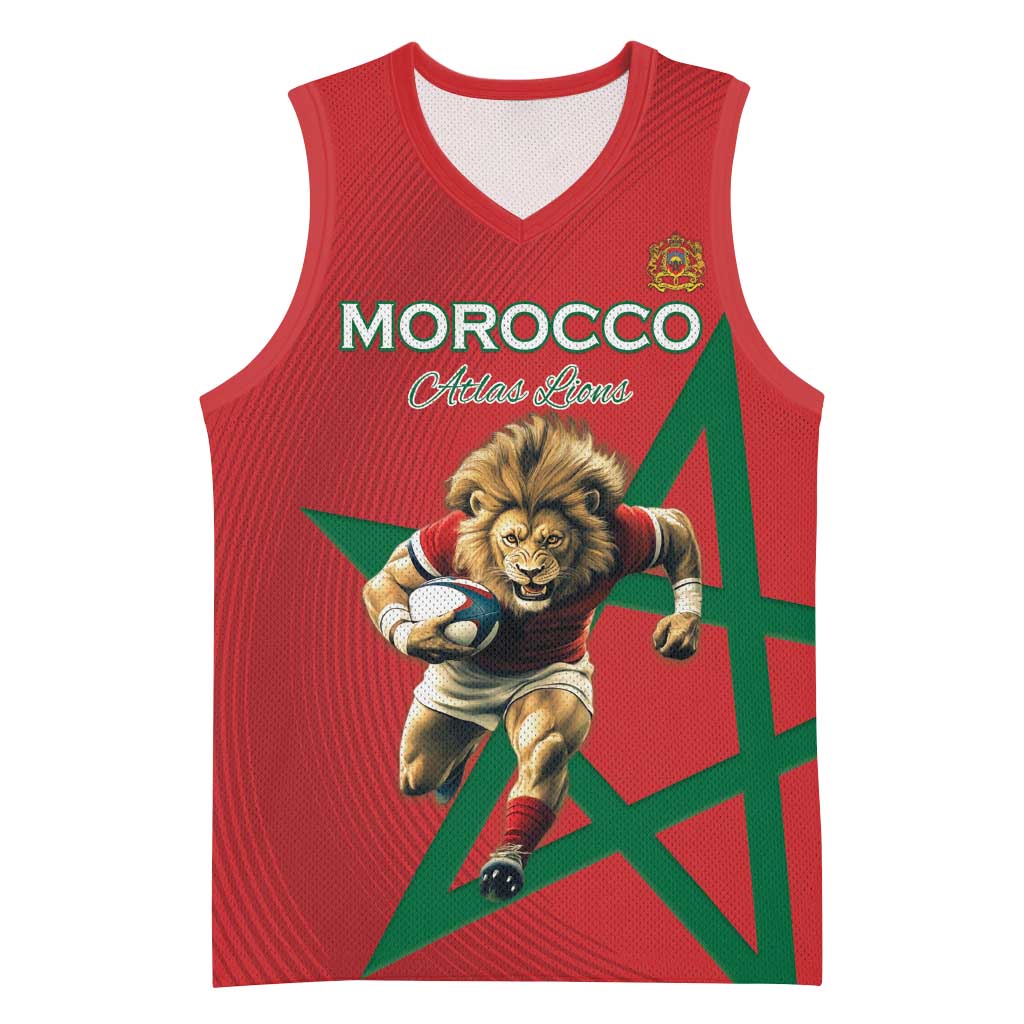 Morocco Rugby Custom Basketball Jersey Come On Atlas Lions LT15