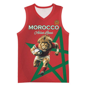 Morocco Rugby Custom Basketball Jersey Come On Atlas Lions LT15