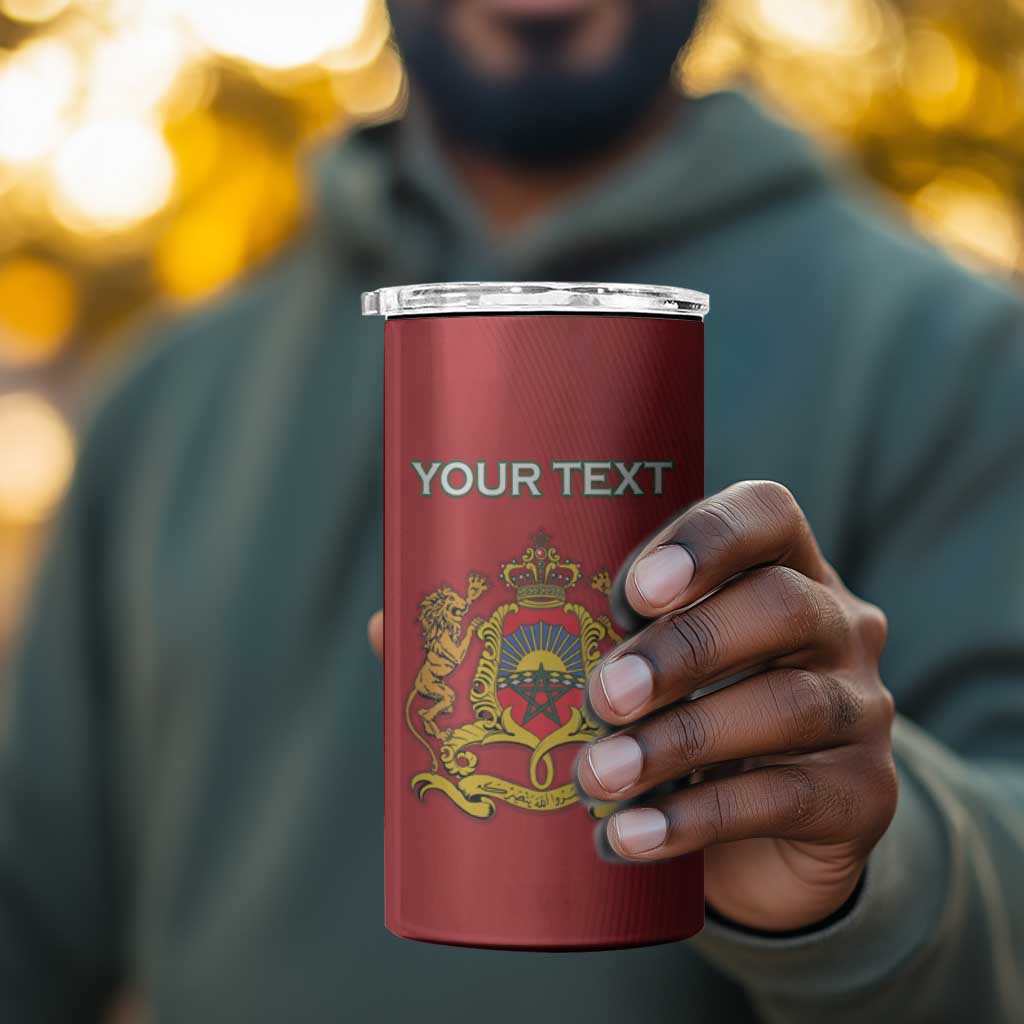 Morocco Rugby Custom 4 in 1 Can Cooler Tumbler Come On Atlas Lions
