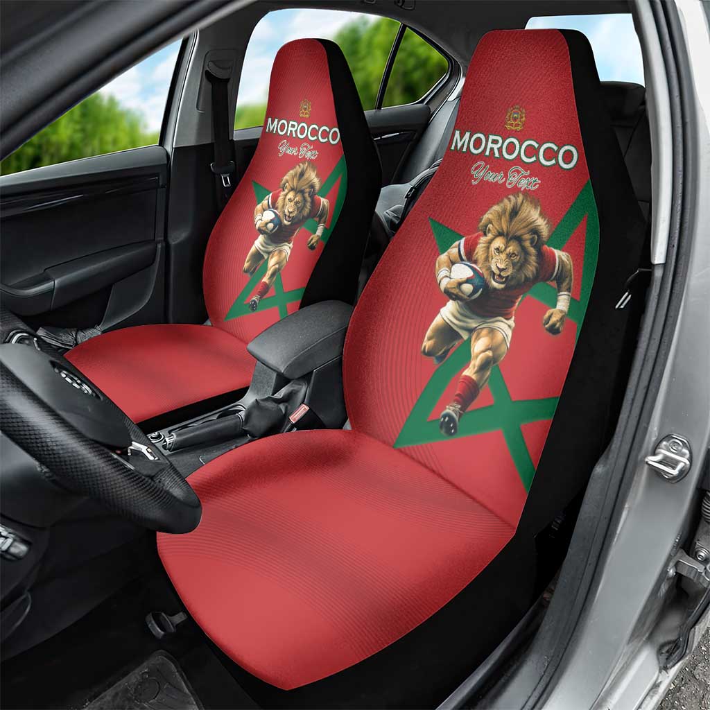 Morocco Rugby Custom Car Seat Cover Come On Atlas Lions