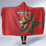 Morocco Rugby Custom Hooded Blanket Come On Atlas Lions