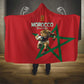 Morocco Rugby Custom Hooded Blanket Come On Atlas Lions
