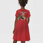 Morocco Rugby Custom Kid Short Sleeve Dress Come On Atlas Lions