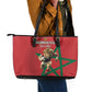 Morocco Rugby Custom Leather Tote Bag Come On Atlas Lions