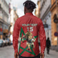 Morocco Rugby Custom Long Sleeve Button Shirt Come On Atlas Lions