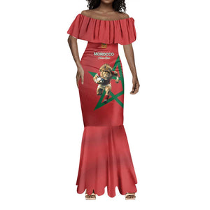 Morocco Rugby Custom Mermaid Dress Come On Atlas Lions