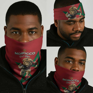 Morocco Rugby Custom Neck Gaiter Come On Atlas Lions LT15