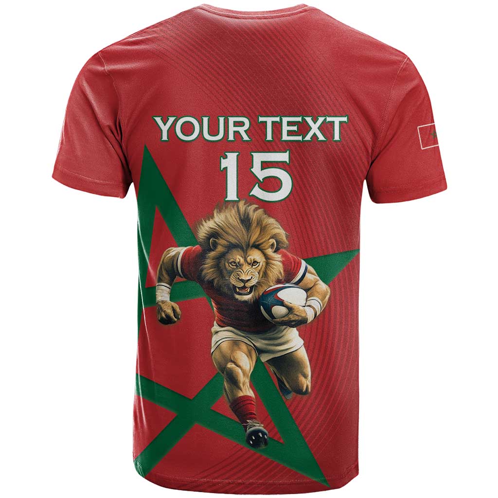 Morocco Rugby Custom T shirt Come On Atlas Lions