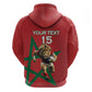 Morocco Rugby Custom Zip Hoodie Come On Atlas Lions