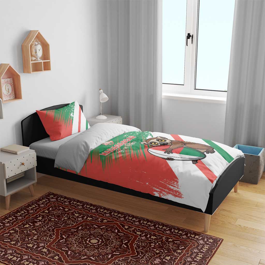 Madagascar Rugby Custom Bedding Set Allez Les Makis - African Pride