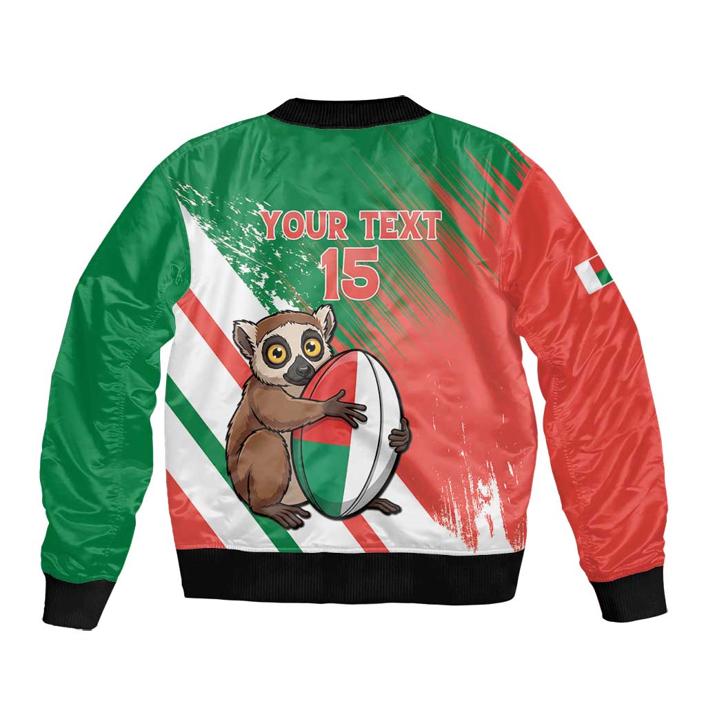 Madagascar Rugby Custom Bomber Jacket Allez Les Makis - African Pride