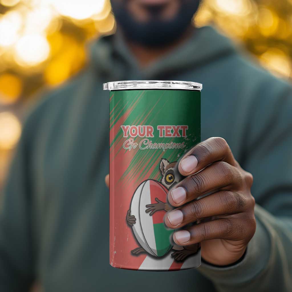 Madagascar Rugby Custom 4 in 1 Can Cooler Tumbler Allez Les Makis - African Pride
