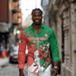Madagascar Rugby Custom Long Sleeve Button Shirt Allez Les Makis - African Pride