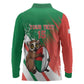 Madagascar Rugby Custom Long Sleeve Polo Shirt Allez Les Makis - African Pride