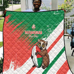 Madagascar Rugby Custom Quilt Allez Les Makis - African Pride