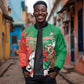 Madagascar Rugby Custom Sleeve Zip Bomber Jacket Allez Les Makis - African Pride