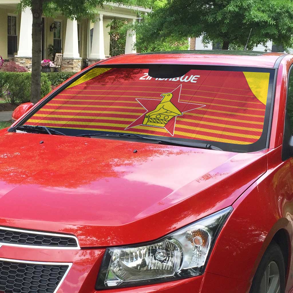 Zimbabwe Cricket Auto Sun Shade Go Chevrons Go