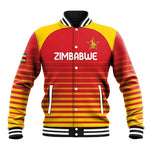 Custom Zimbabwe Cricket Baseball Jacket Come On Chevrons - African Pride