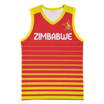 Custom Zimbabwe Cricket Basketball Jersey Come On Chevrons LT15