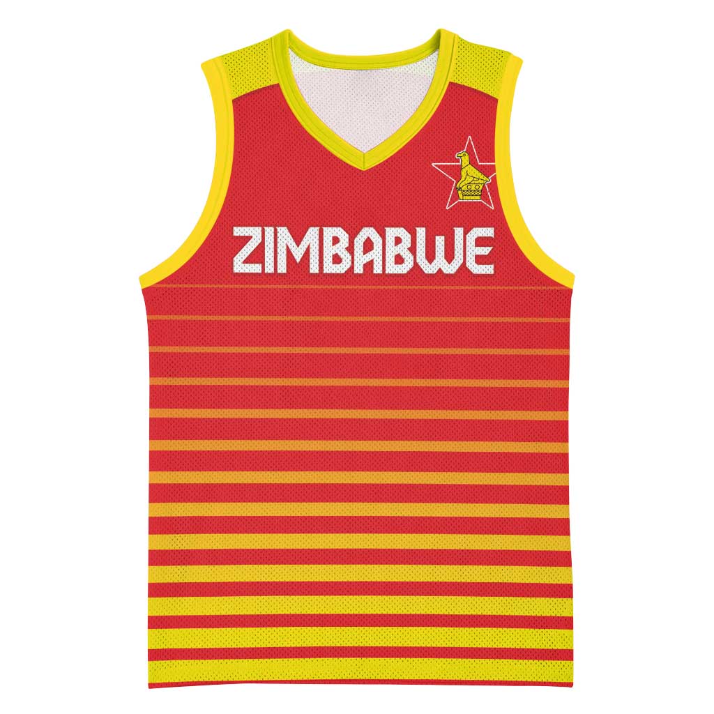 Custom Zimbabwe Cricket Basketball Jersey Come On Chevrons LT15