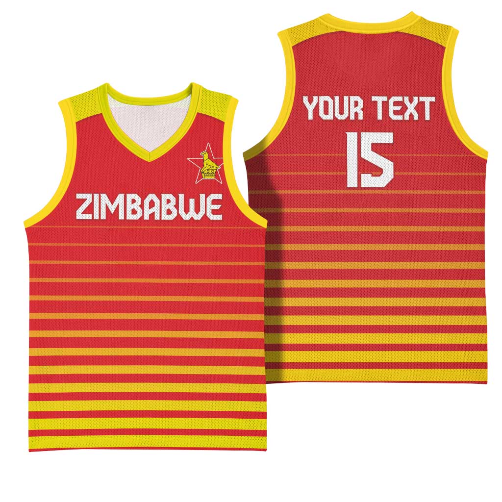 Custom Zimbabwe Cricket Basketball Jersey Come On Chevrons LT15