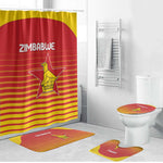 Zimbabwe Cricket Bathroom Set Go Chevrons Go