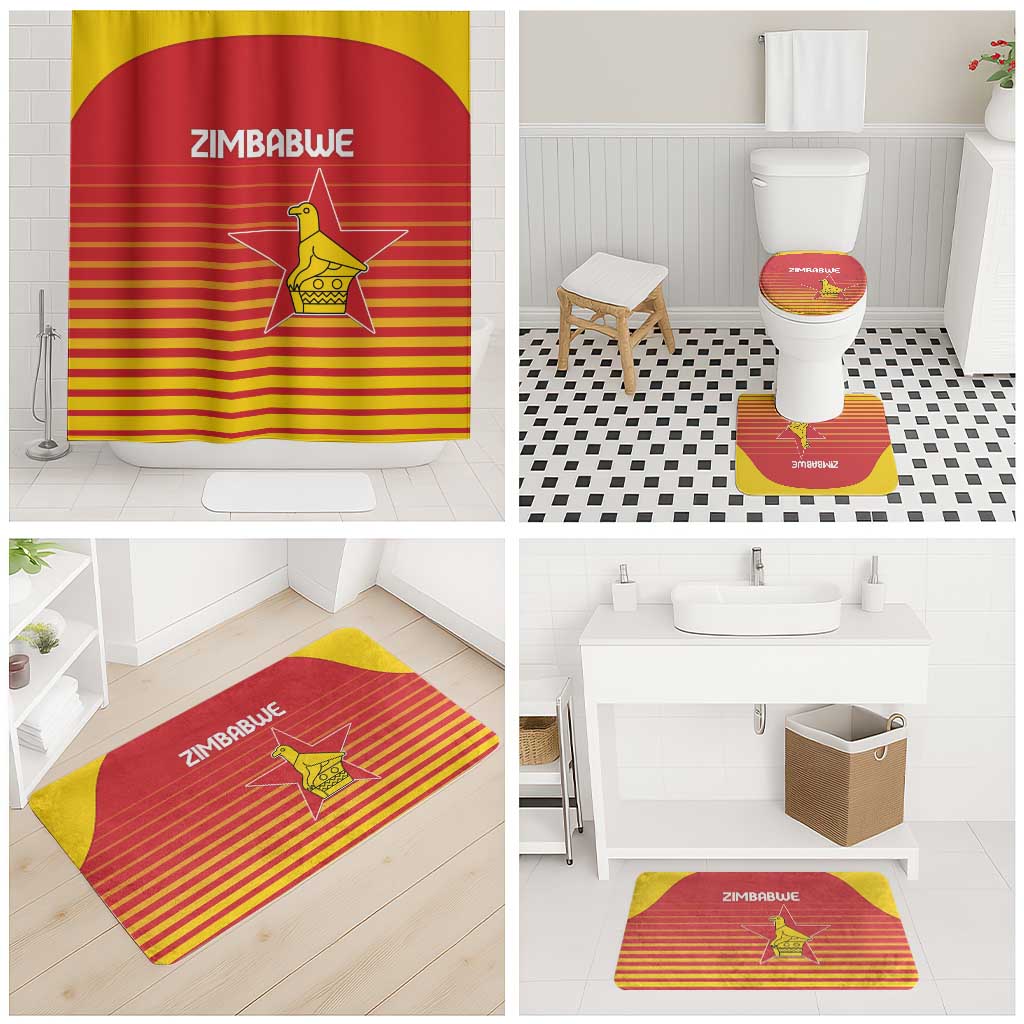 Zimbabwe Cricket Bathroom Set Go Chevrons Go