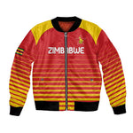 Custom Zimbabwe Cricket Bomber Jacket Come On Chevrons - African Pride
