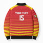 Custom Zimbabwe Cricket Bomber Puffer Jacket Go Chevrons Go