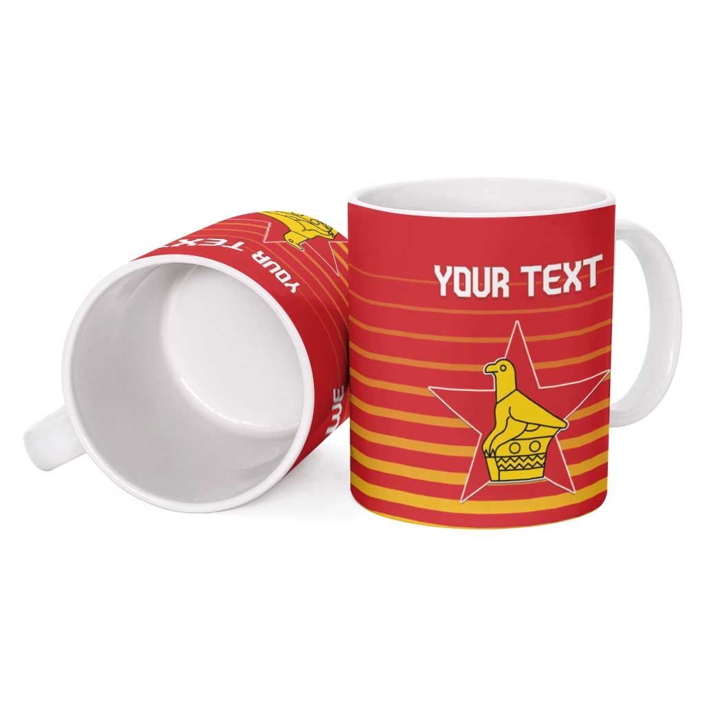 Custom Zimbabwe Cricket Ceramic Mug Go Chevrons Go