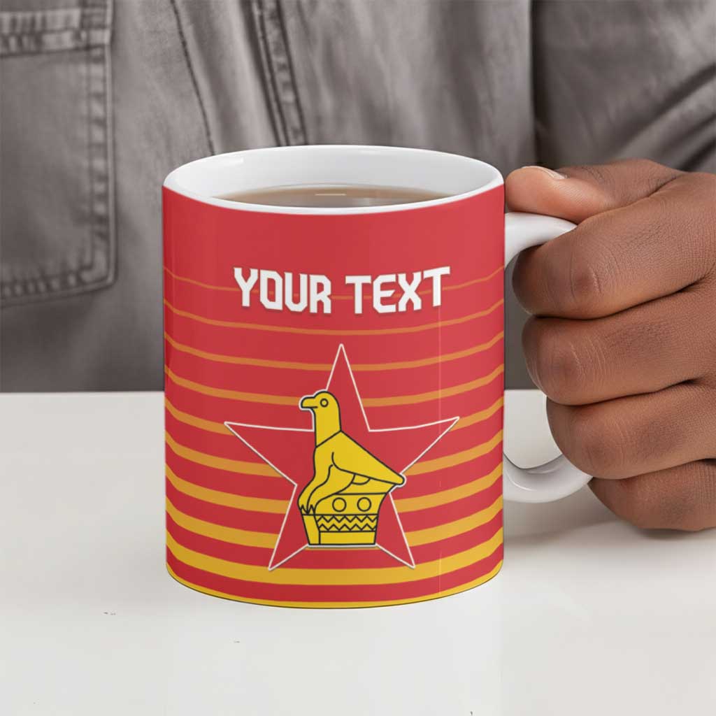 Custom Zimbabwe Cricket Ceramic Mug Go Chevrons Go