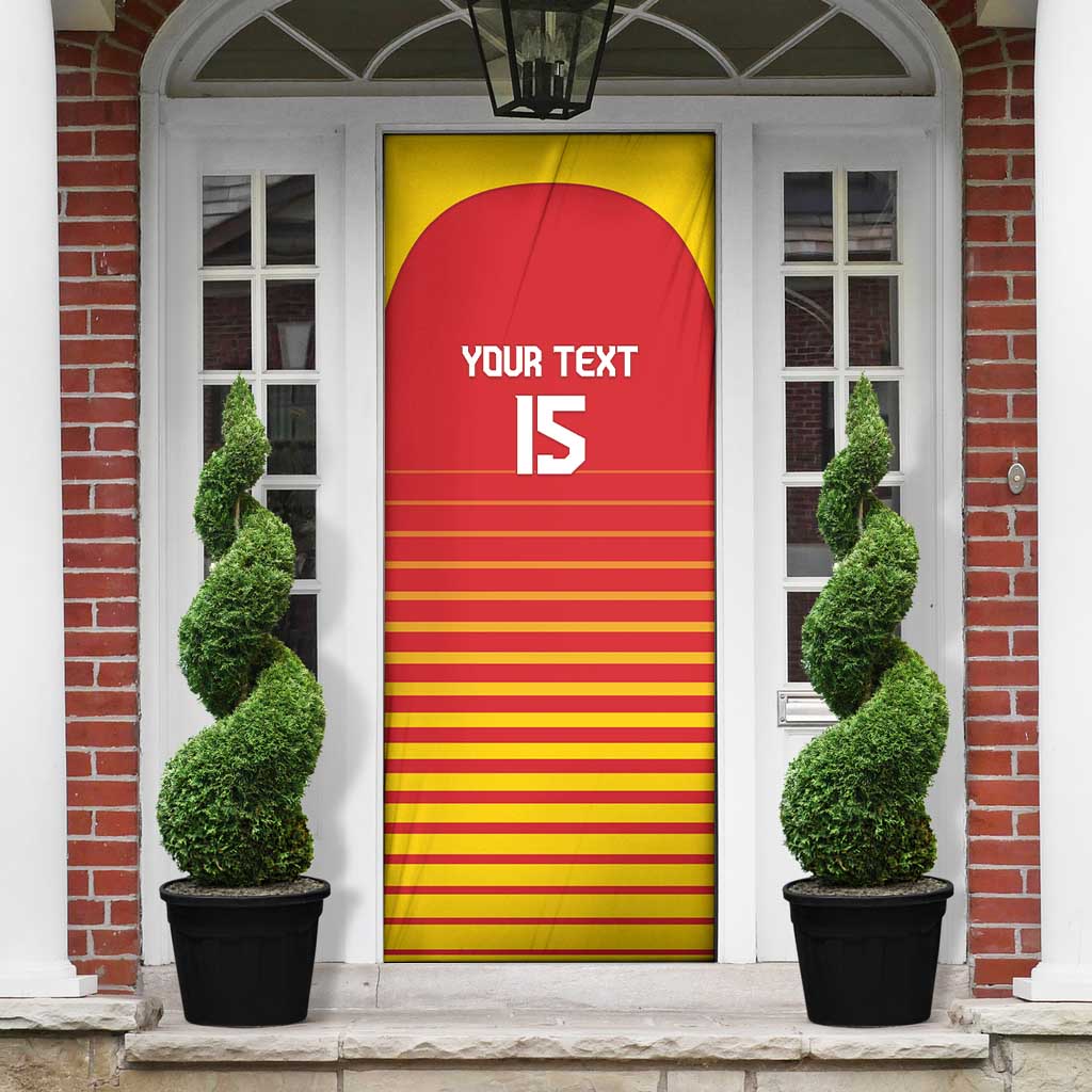 Custom Zimbabwe Cricket Door Cover Go Chevrons Go
