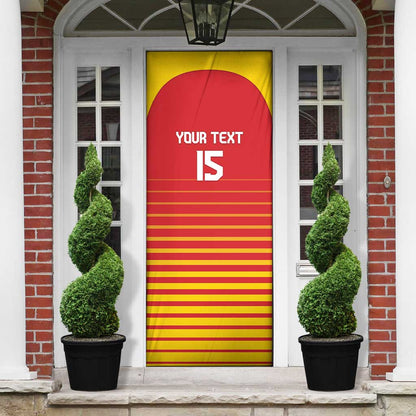 Custom Zimbabwe Cricket Door Cover Go Chevrons Go