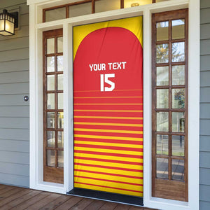 Custom Zimbabwe Cricket Door Cover Go Chevrons Go