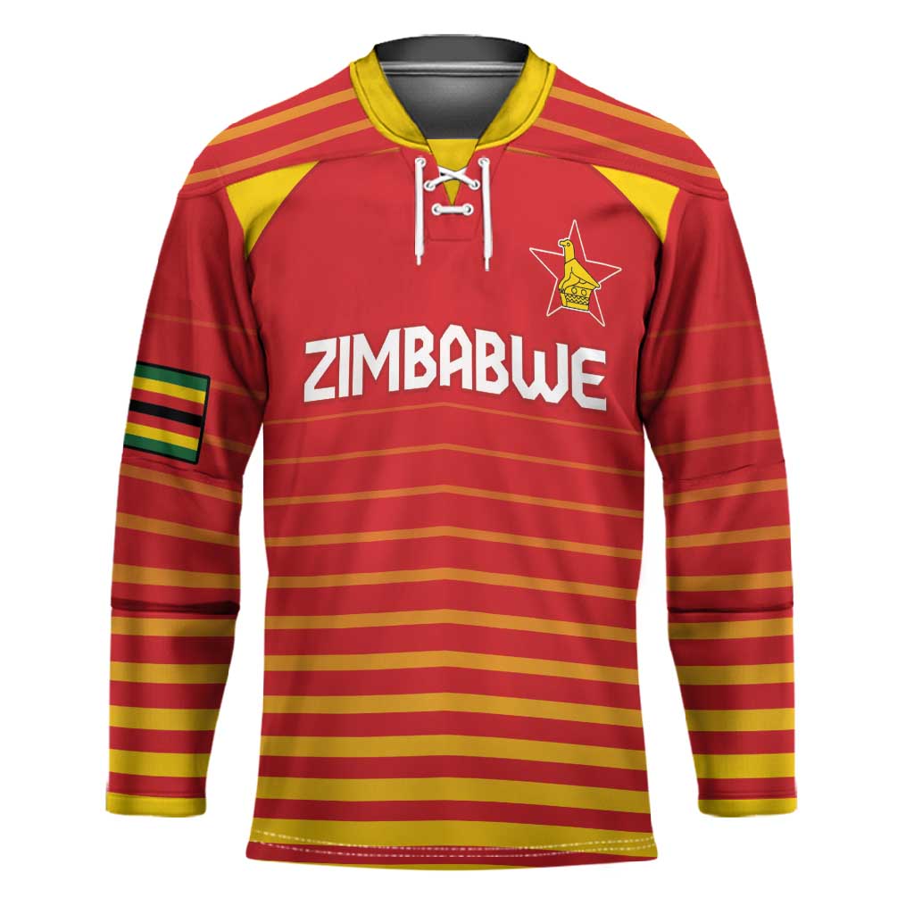 Custom Zimbabwe Cricket Hockey Jersey Go Chevrons Go