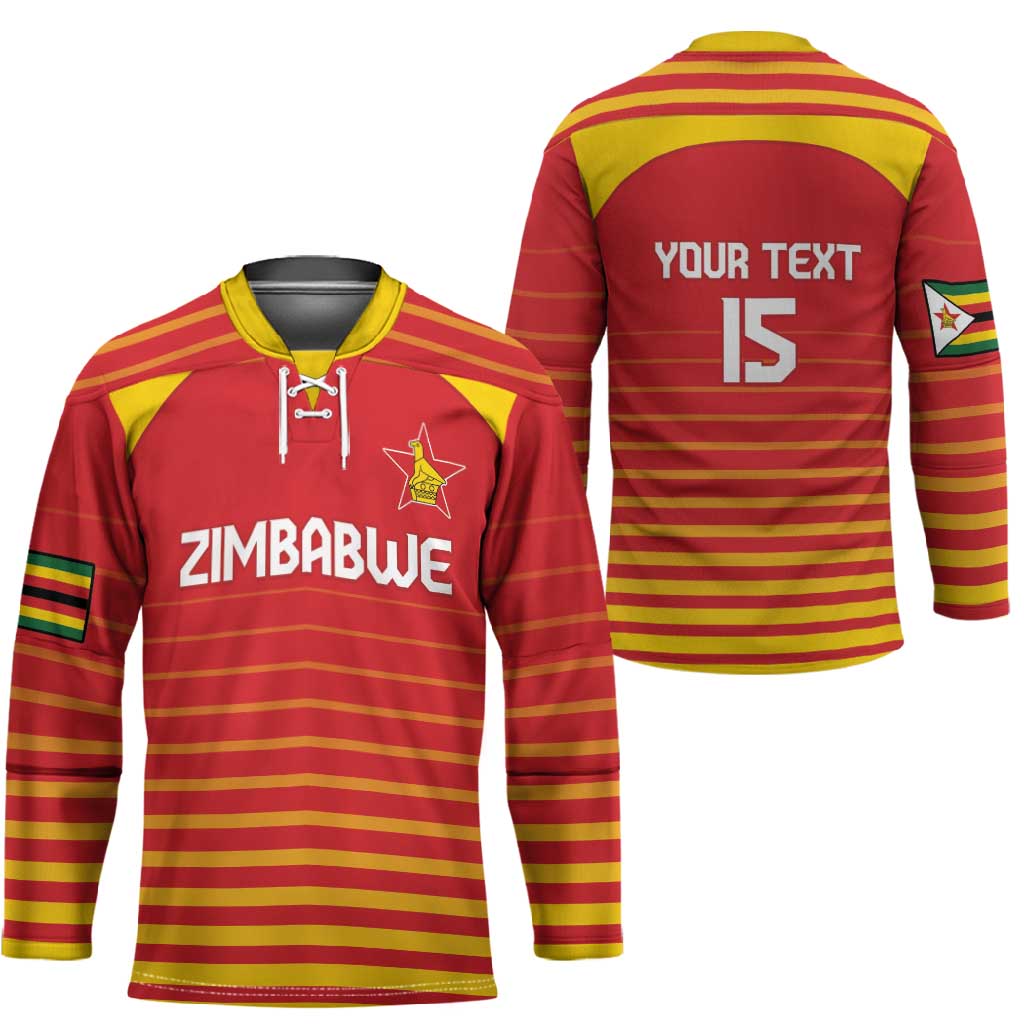 Custom Zimbabwe Cricket Hockey Jersey Go Chevrons Go